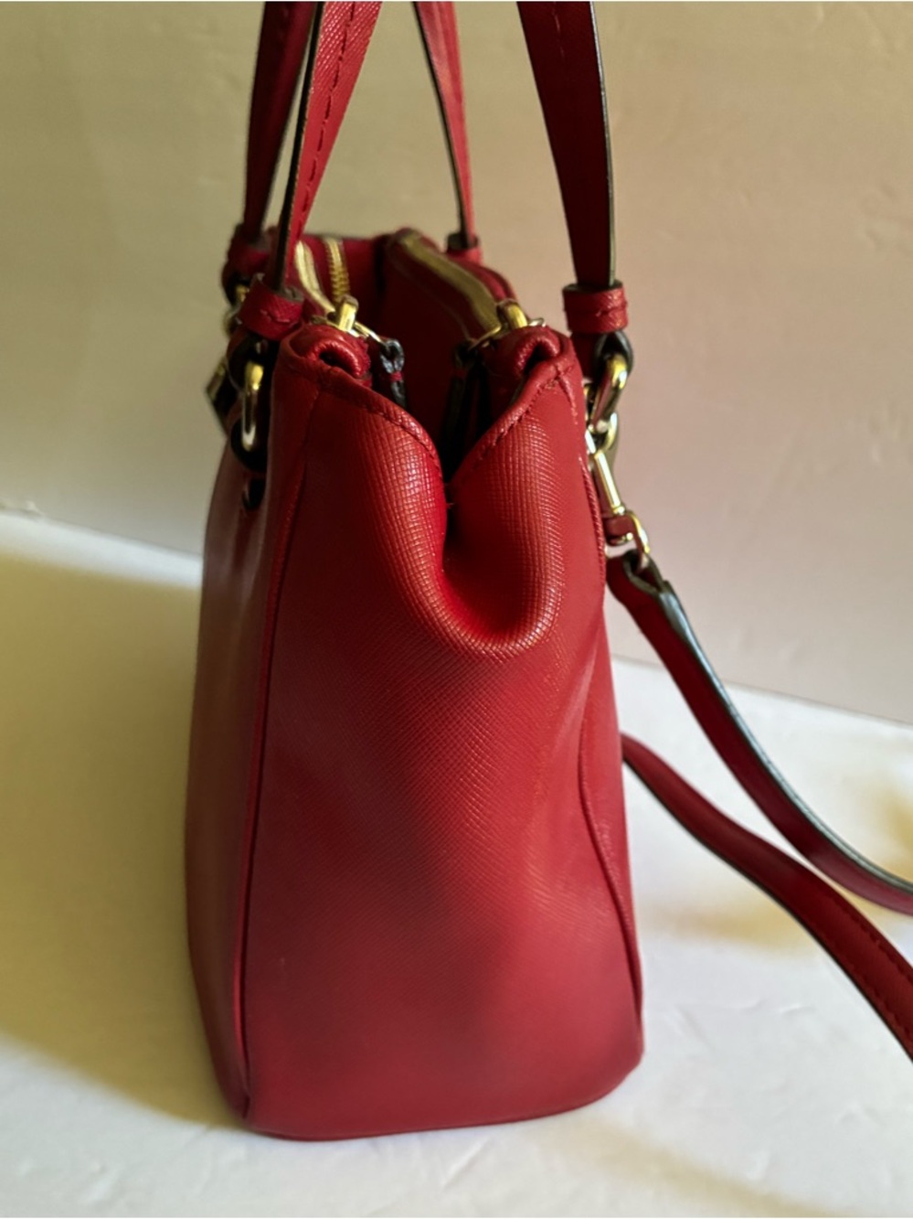 Coach Deep Red Cross Grain Leather Satchel with Strap EUC!! - Picture 8 of 14